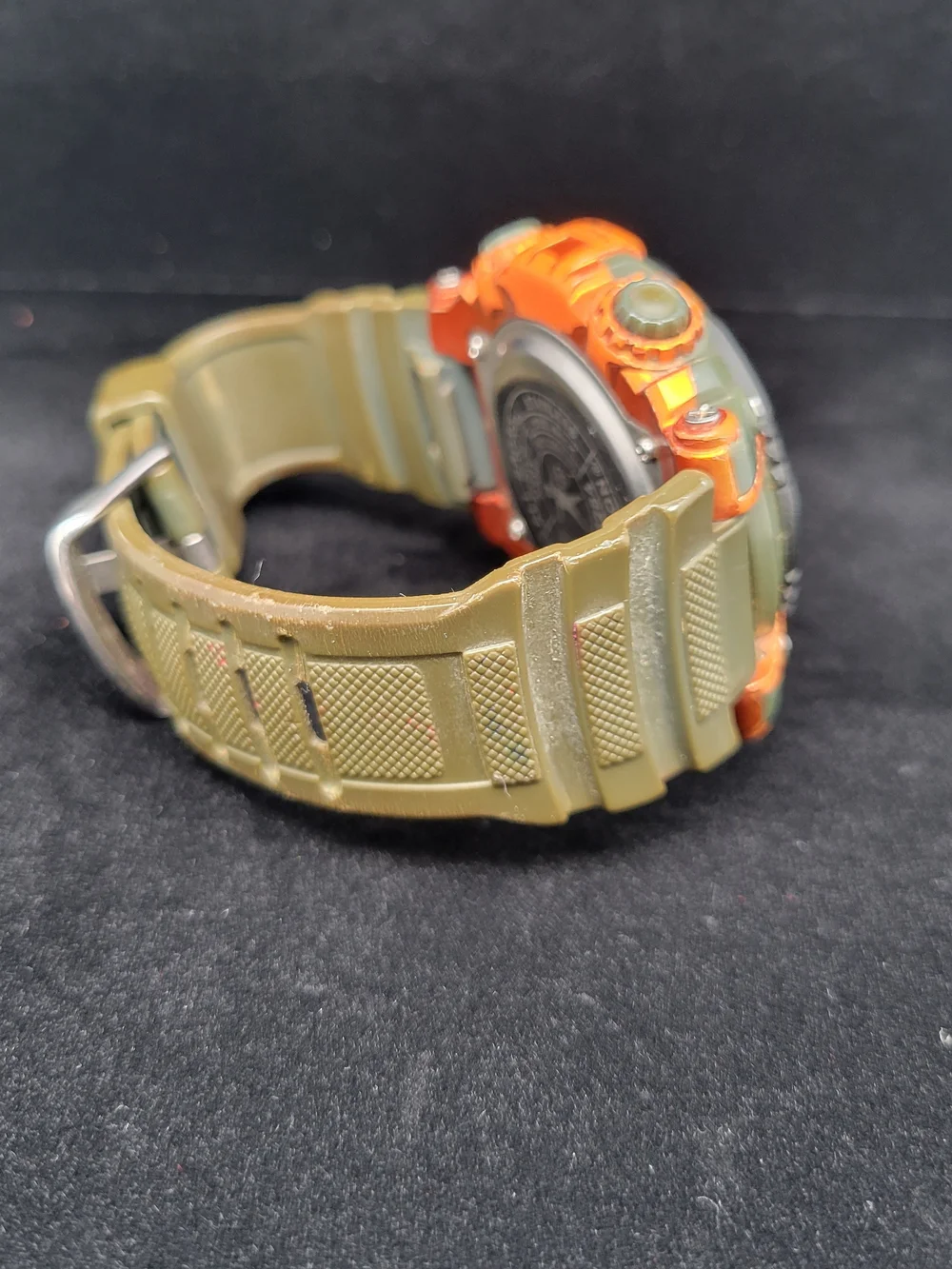 Armitron Digital Sport Watch in Olive Green & Orange